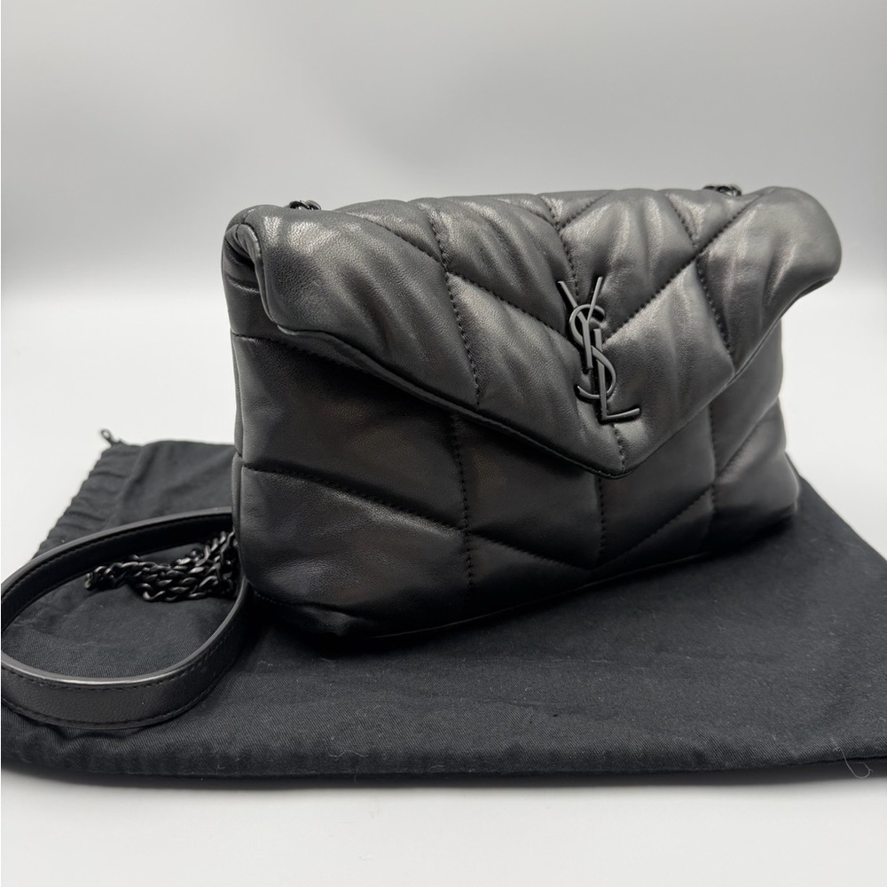 YSL Toy Black Puffer Crossbody